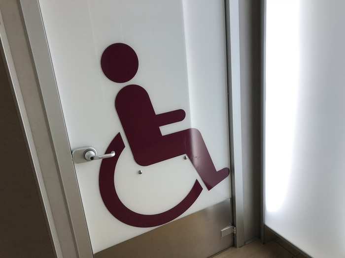 The facilities for the wheelchair-bound were to the right ...