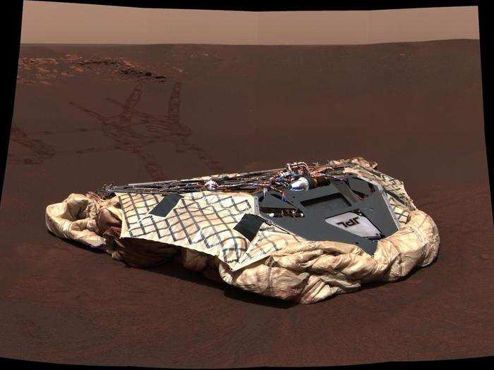 It took the two rovers more than six months to fly the roughly 283 million miles to Mars.