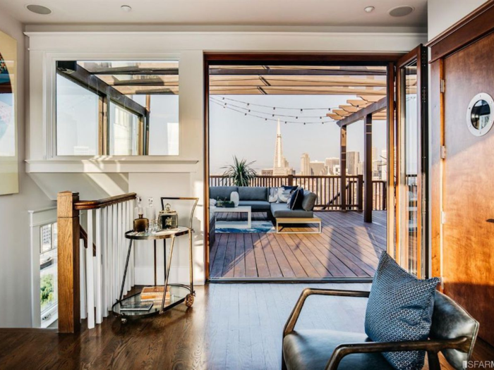 As is normally the case with hilltop homes in San Francisco, the easily accessible outdoor viewing and entertainment areas are the crown jewels of this property.