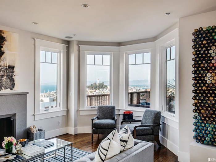 Bay windows let natural light in, providing owners and guests with stunning views right from the sitting areas.