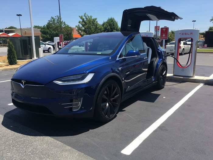 This time, we made a stop at the Claymont, Delaware Supercharger Station.