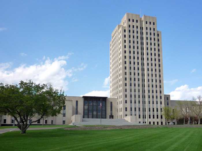 North Dakota — The North Dakota State Capitol in Bismarck