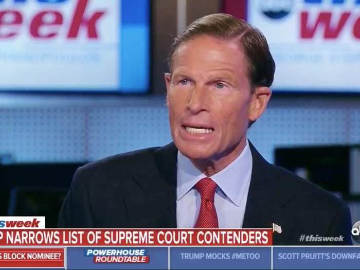 Blumenthal says Trump is a "puppet" for right-wing groups in deciding SCOTUS pick