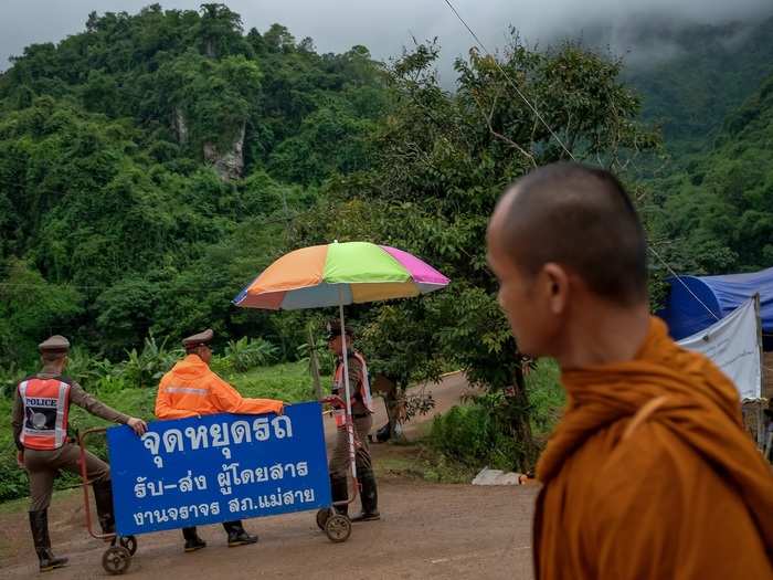 The first two boys reportedly emerged from the caves at 5:40 p.m. local time.