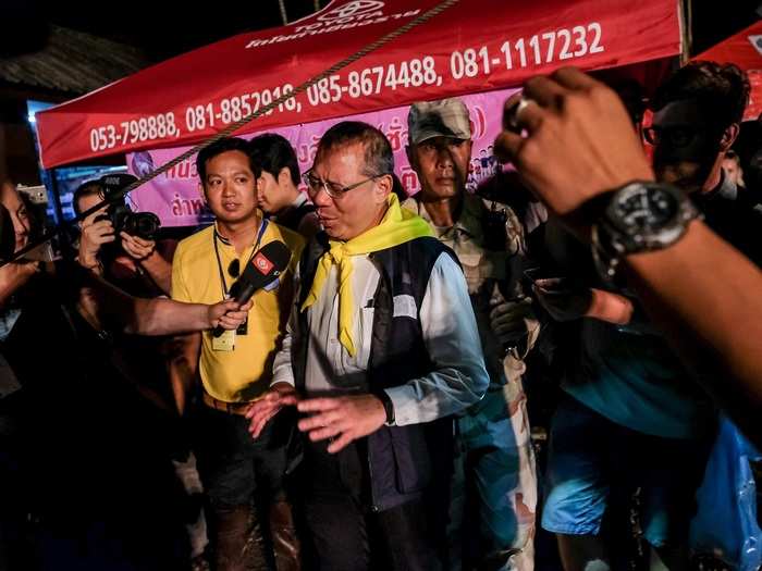 Chiang Rai governor and operation chief Narongsak Osottanakorn gave daily briefings to the press.