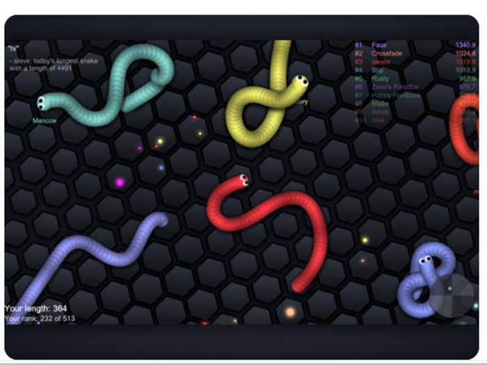 8. Slither.io