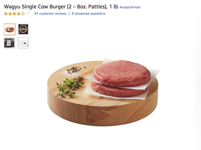 Single Cow Burger — Frozen food