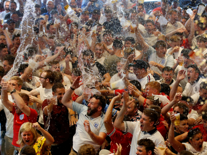 In the south-west, fans in Bristol gathered outside the city