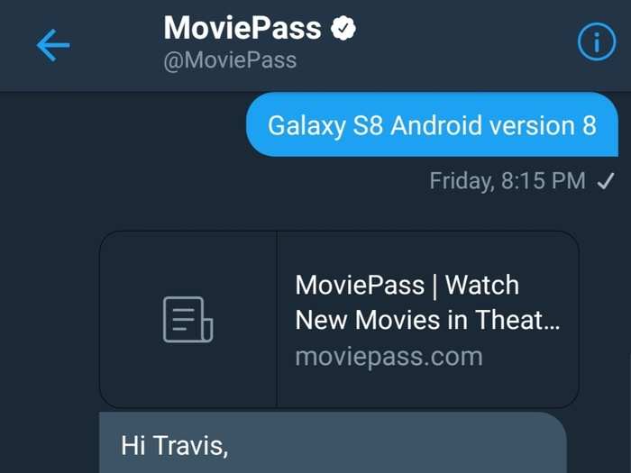 What happened next is where things got frustrating. MoviePass asked for more details about the issue I had experienced, which is fine. But it seemed as though they were stalling to me. I had told them my issue, and it