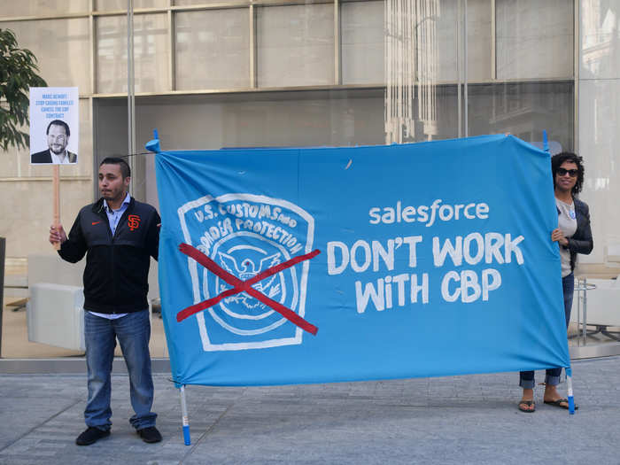 Following the letter signed by employees in late June, a Salesforce representative said the company was not working with the CBP "regarding the separation of families at the border."