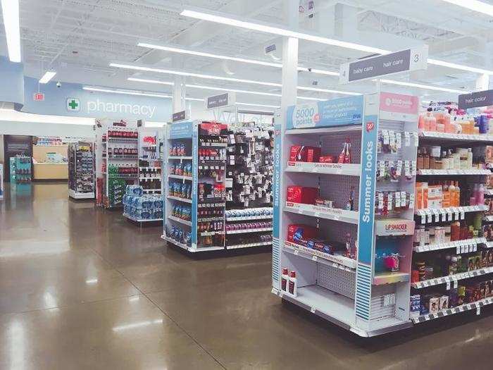 The store felt spacious compared with CVS and Rite Aid, though they