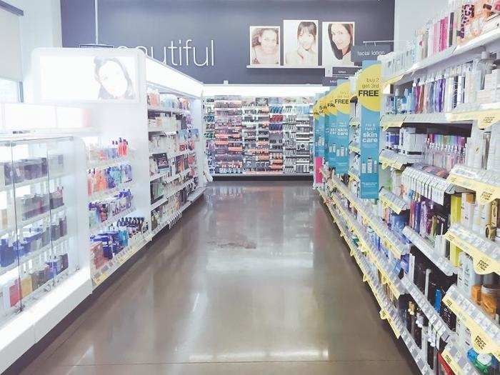 The layout was similar to the other stores, with cosmetics immediately at the front of the store. Walgreens carried the same brands as the other stores, and the prices were about the same as well.