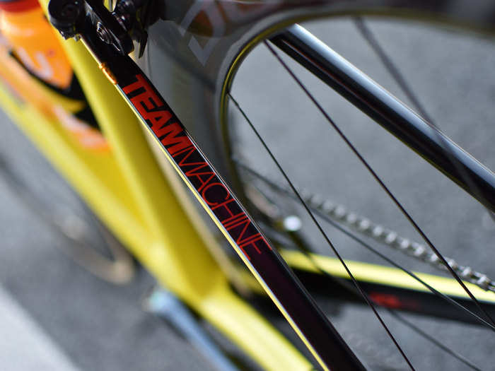 Tour de France leader yellow bike Van Avermaet BMC TeamMachine