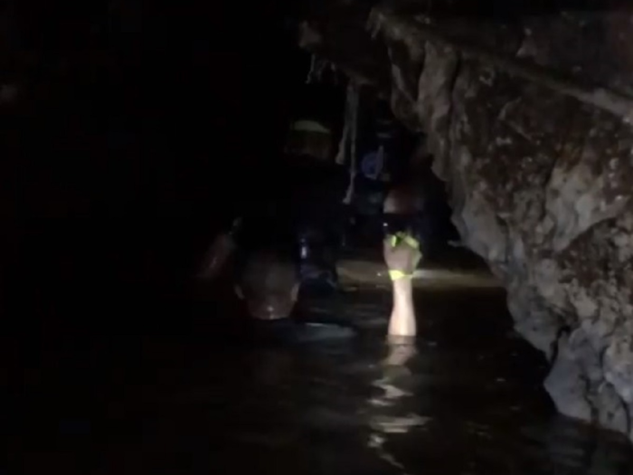 Monday, July 9, 5 a.m.: Tesla and SpaceX CEO Elon Musk posts photos and video from inside the cave.