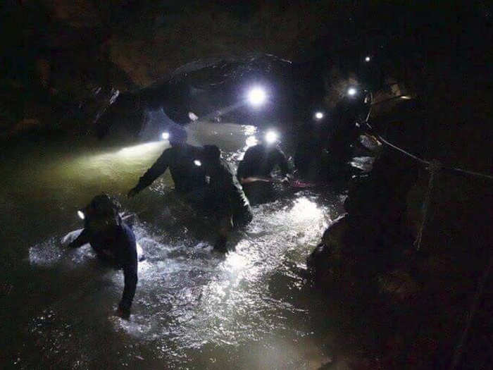 Sunday, July 8, 11 a.m.: A rescue operation begins to save the 12 boys and their coach from the cave.