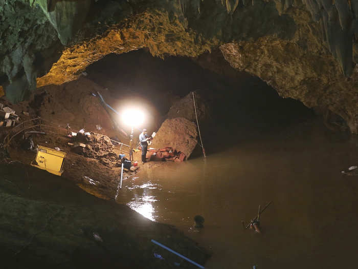 Saturday, June 23: 12 members of a Thai boys soccer team and their coach get trapped in the Tham Luang Nang Non cave by torrential rain.
