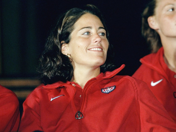 Julie Foudy was a central midfielder and long-time veteran of the U.S.W.N.T., having played on the 1991 World Cup team. She played the entirety of the final.