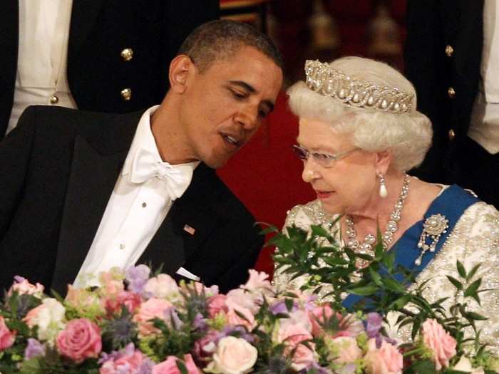 President Barack Obama joined the Queen for a May 2011 state banquet in London, making him the only other president besides George W. Bush to receive the honor of a full state visit.