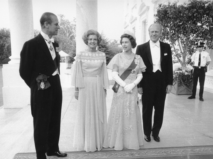 In July 1976, President Gerald Ford and first lady Betty Ford hosted the Queen and Prince Philip for an official state visit.