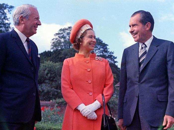 In 1969 and 1970, former President Richard Nixon met the Queen in London and in Chequers, Buckinghamshire, where the prime minister