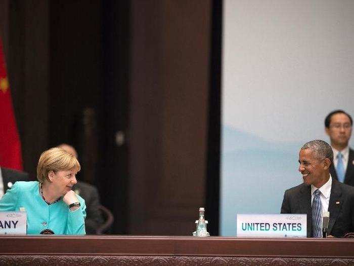 Obama regularly gushed over Merkel.