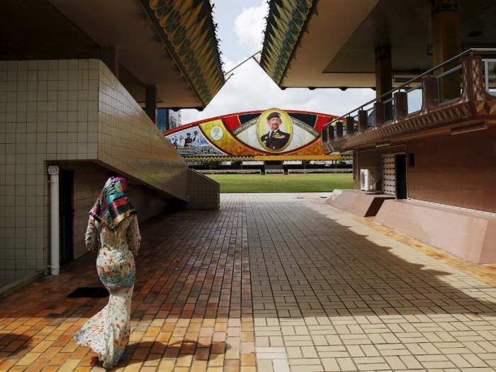 Much of the city feels like a shrine to the sultan, with giant pictures of him looming around every street corner.