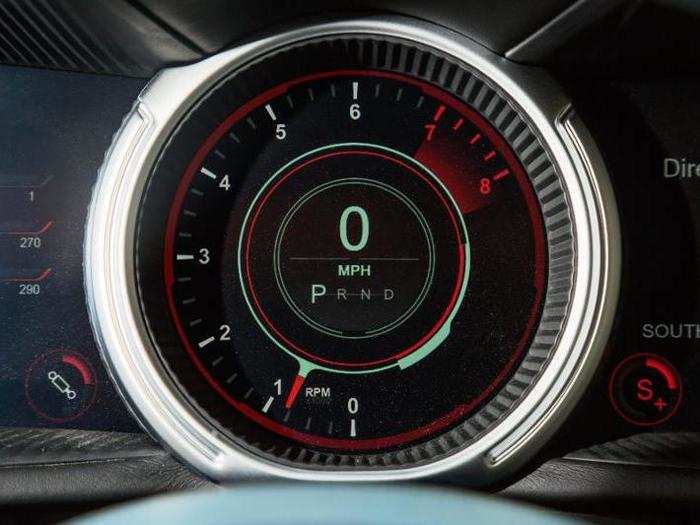 And a tachometer front and center on the instrument panel. As it should be.