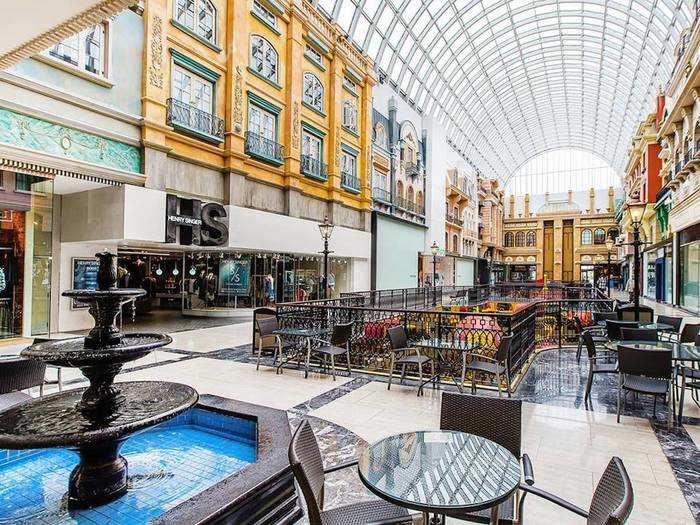 The West Edmonton Mall is the biggest mall in North America. It has over 800 stores, and each part of the mall has its own theme.