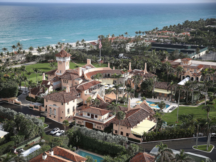 A real estate tycoon, Trump has more than one residence. The Trumps have often been spotted Mar-A-Lago, a 17-acre estate in Palm Beach, Florida, that Trump purchased for $10 million. It has 58 bedrooms, 33 bathrooms, 12 fireplaces, and 3 bomb shelters.