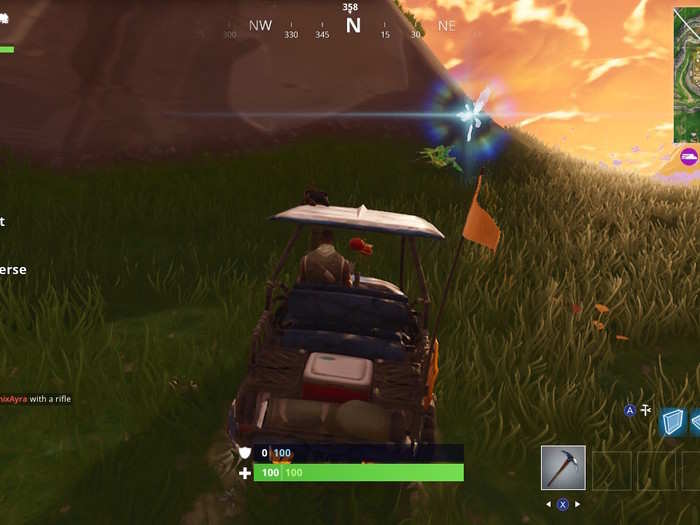 It was! I had spotted a rift on the side of the mountain near the new viking village, presenting the perfect opportunity to test whether the golf carts can be teleported along with their drivers.