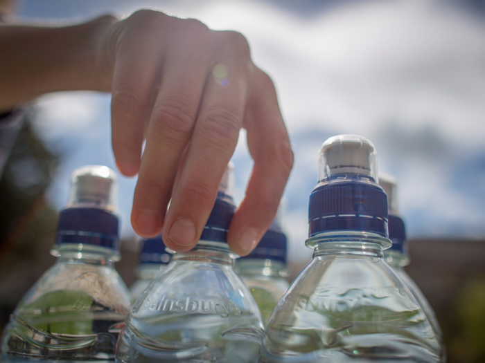 Boutique grocery chains and dispensaries sell CBD water, juice, and tea.