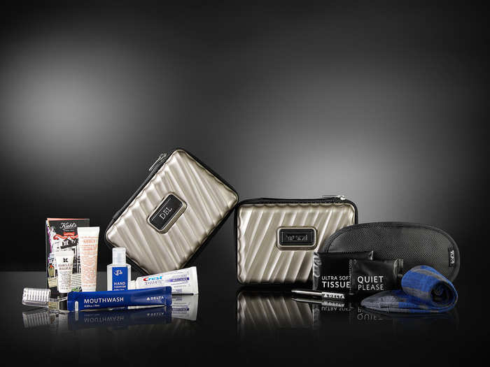 Delta also offers luxury amenity kits from TUMI with Kiehl