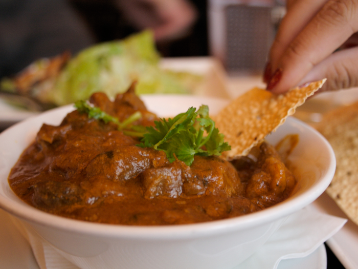 Rogan josh is an Indian favorite featuring lamb and an aromatic blend of spices.