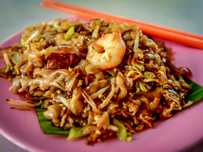 Char kway teow is an iconic street food in Malaysia.