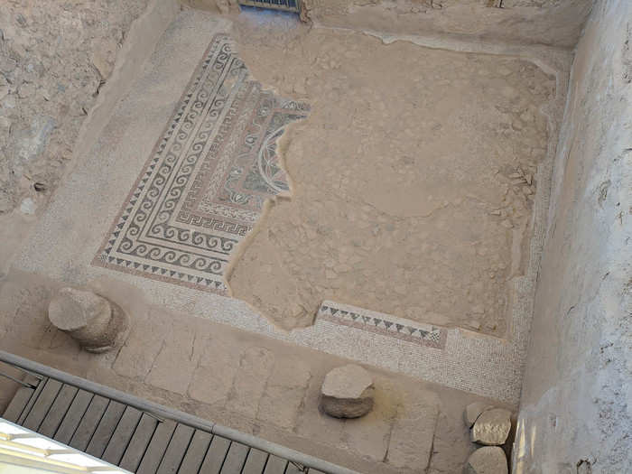 Entire portions of tile mosaics and columns from Herod