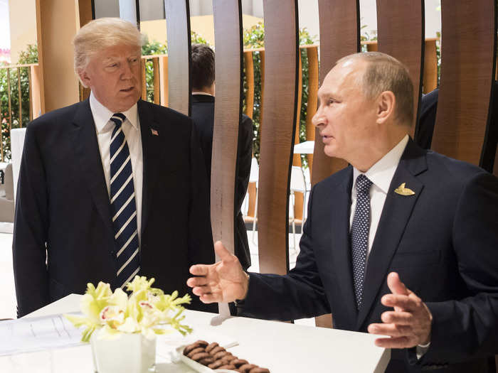 July 2017: Putin and President Donald Trump