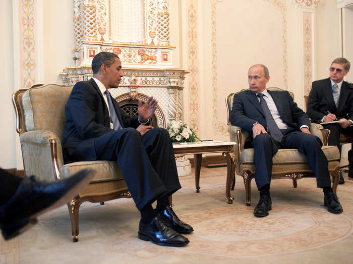 July 2009: Putin and former President Barack Obama