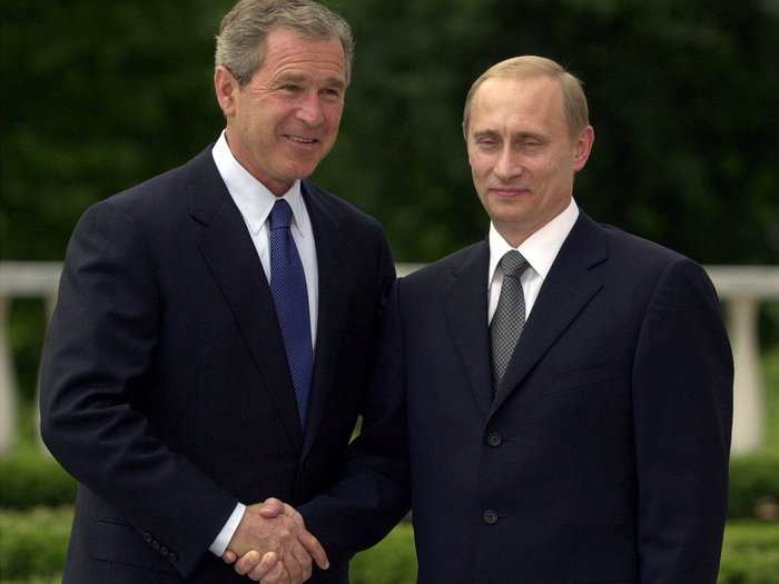 June 2001: Putin and former President George W. Bush