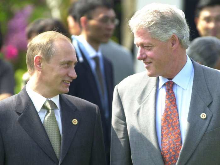 June 2000: Putin and Clinton