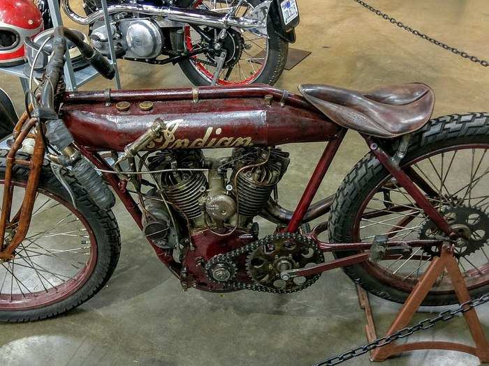 You might notice a similarity with this vintage Indian boardtrack racer — an inspiration for the Tracker and Tracker S.