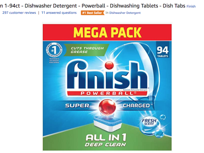 Italy: Finish Dishwasher Tabs All in 1 Max were a top seller in Italy.