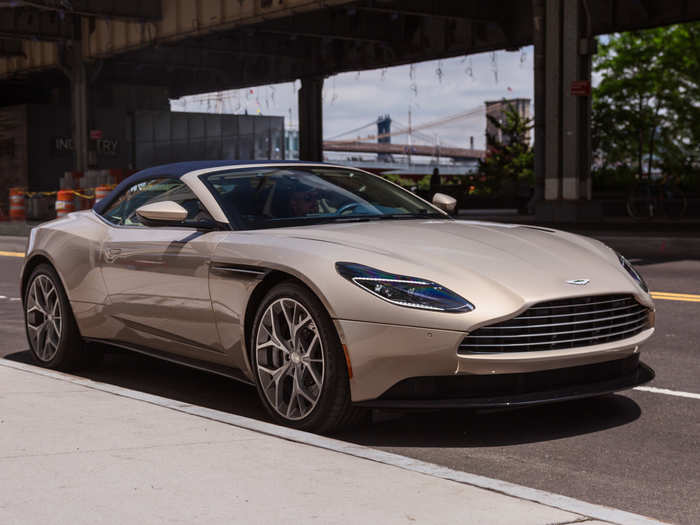 Unlike the Vette, the DB11 Volante looks incredible with the top up.