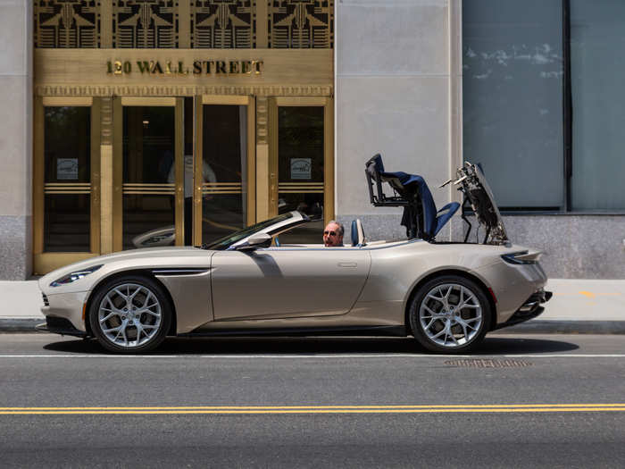 The top drops in about 15 seconds for delicious open-air motoring.