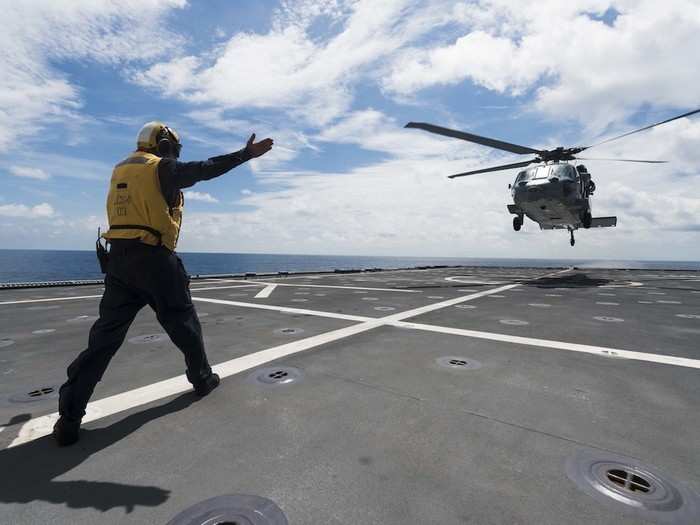 LCS are configured to carry MH-60R/S Sea Hawk helicopters and tactical UAVs.