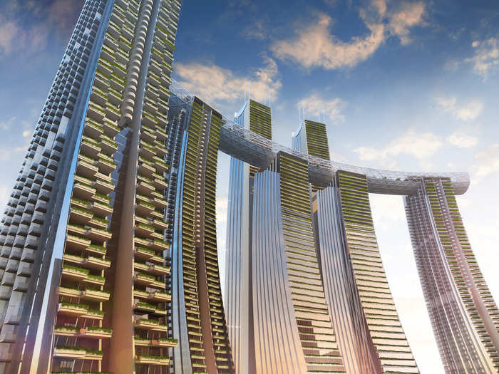 Another complex, set to open later this year, will include a giant sky bridge.