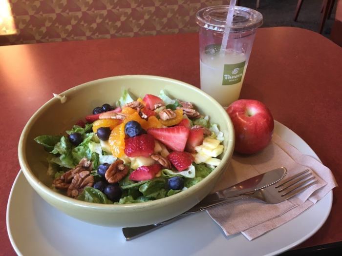 A modified strawberry poppyseed salad