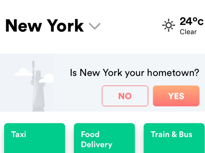 I went in and selected New York — where I live — to see how accurate it was with service options; since the app creators are based out of the UK, I thought it would be fairly telling.