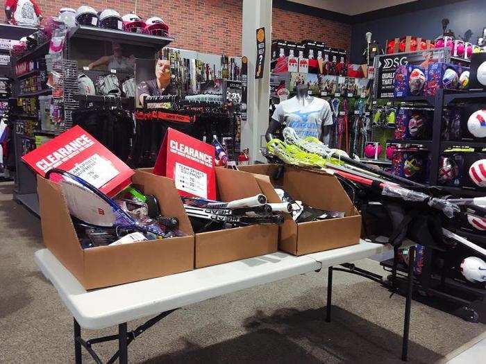 There were clearance bins all over the store offering deals, similar to Modell