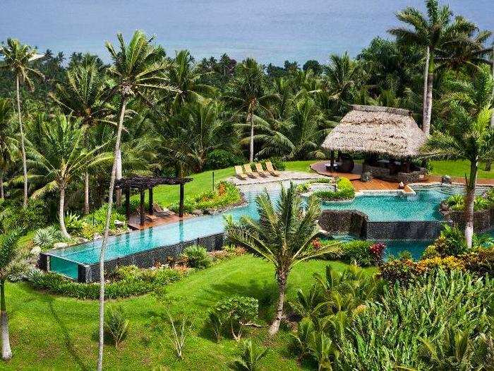 5. The Hilltop Villa, Laucala Island, Fiji — $45,000