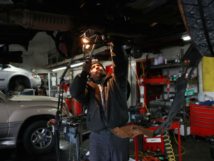 28. Automotive service technicians and mechanics